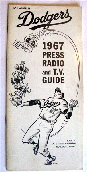 1967 LOS ANGELES DODGERS MEDIA GUIDE