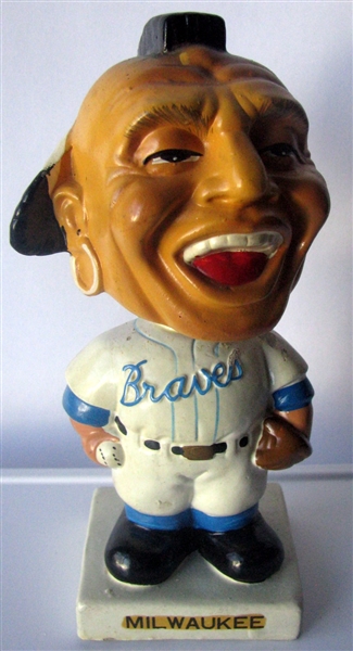 60's MILWAUKEE BRAVES WHITE BASE BOBBING HEAD