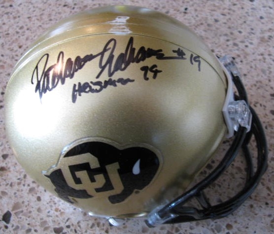 RASHAAN SALAAM SIGNED FOOTBALL mini HELMET w/SGC COA