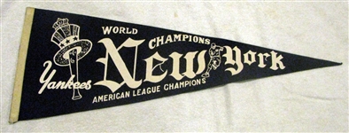 40s NEW YORK YANKEES "AMERICAN LEAGUE CHAMPIONS" PENNANT