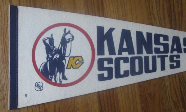 70's KANSAS CITY SCOUTS NHL PENNANT