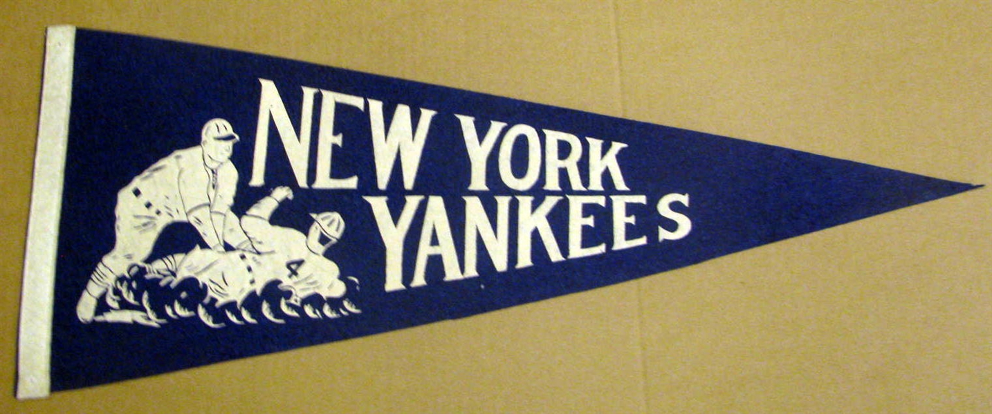 40's NEW YORK YANKEES FULL SIZED PENNANT