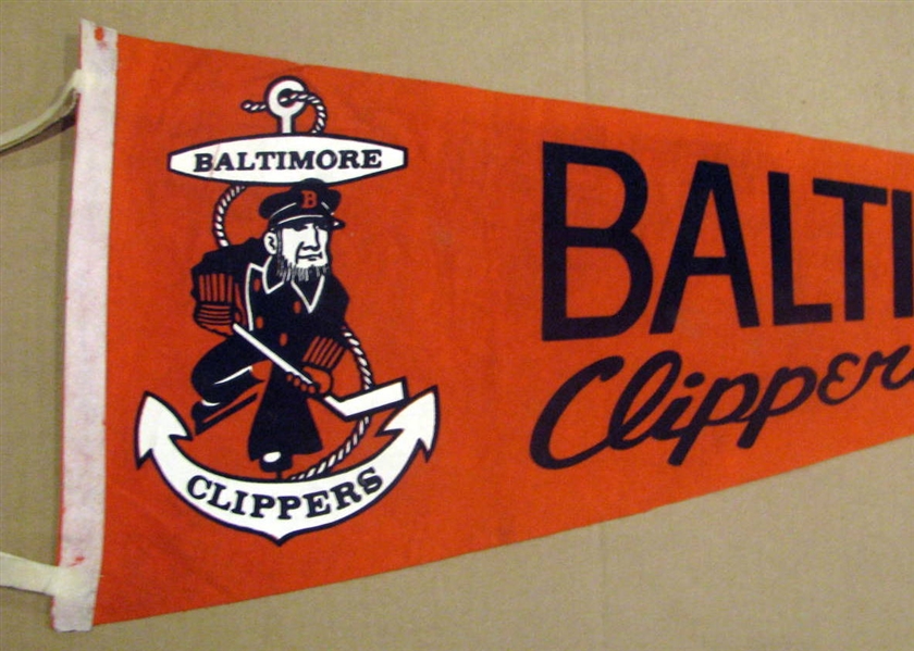 60's AHL BALTIMORE CLIPPERS PENNANT