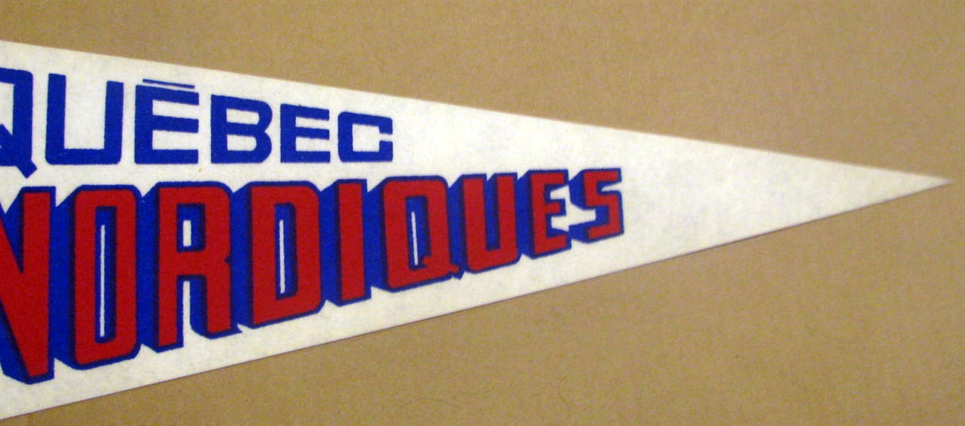 VINTAGE WHA QUEBEC NORDIQUES PENNANT