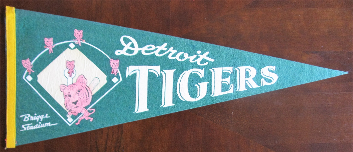 50's DETROIT TIGERS BASEBALL PENNANT