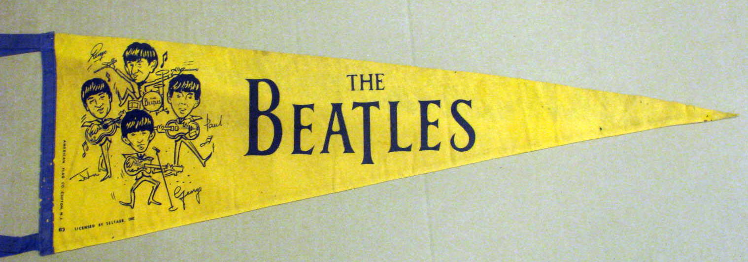 Lot Detail 60s Beatles Pennant Very Rare