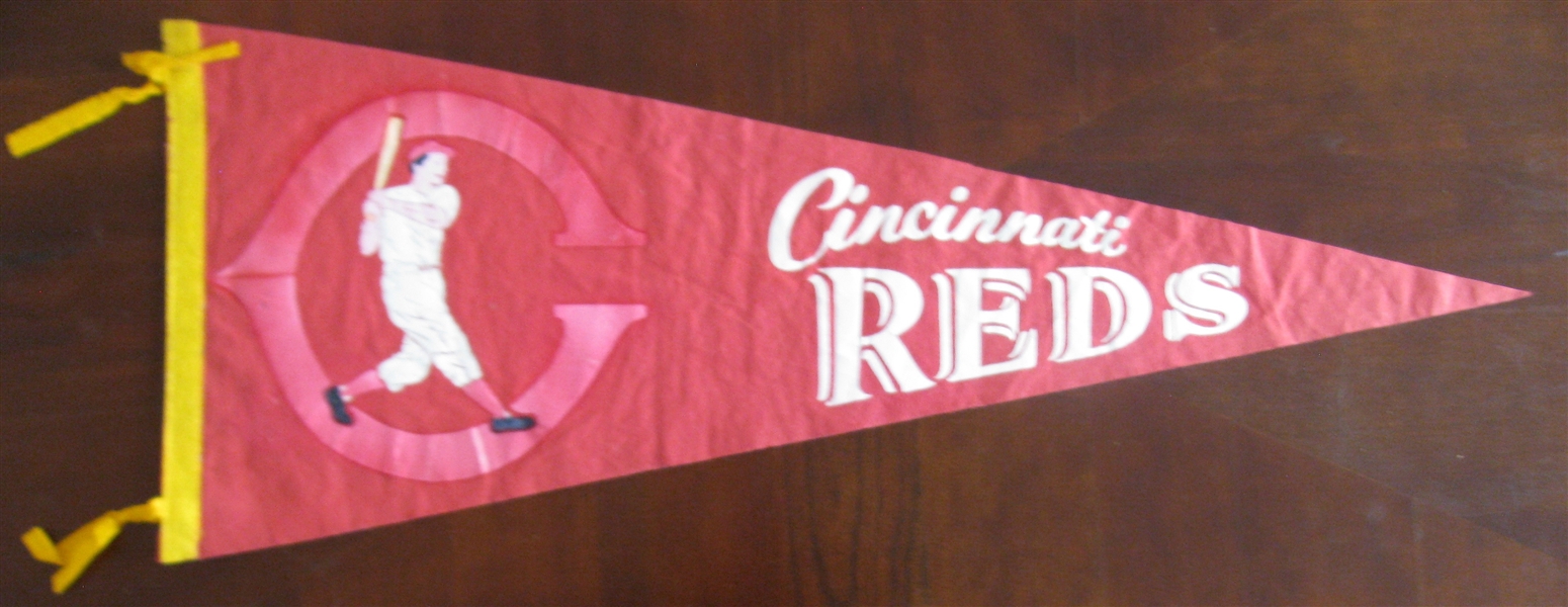 50's CINCINNATI REDS BASEBALL PENNANT