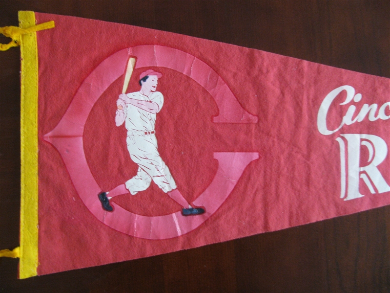 50's CINCINNATI REDS BASEBALL PENNANT