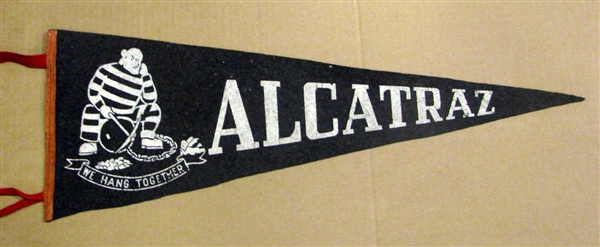 VINTAGE ALCATRAZ PENNANT - VERY COOL!