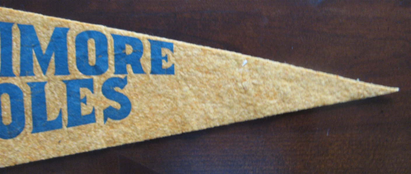 50's BALTIMORE ORIOLES BASEBALL PENNANT