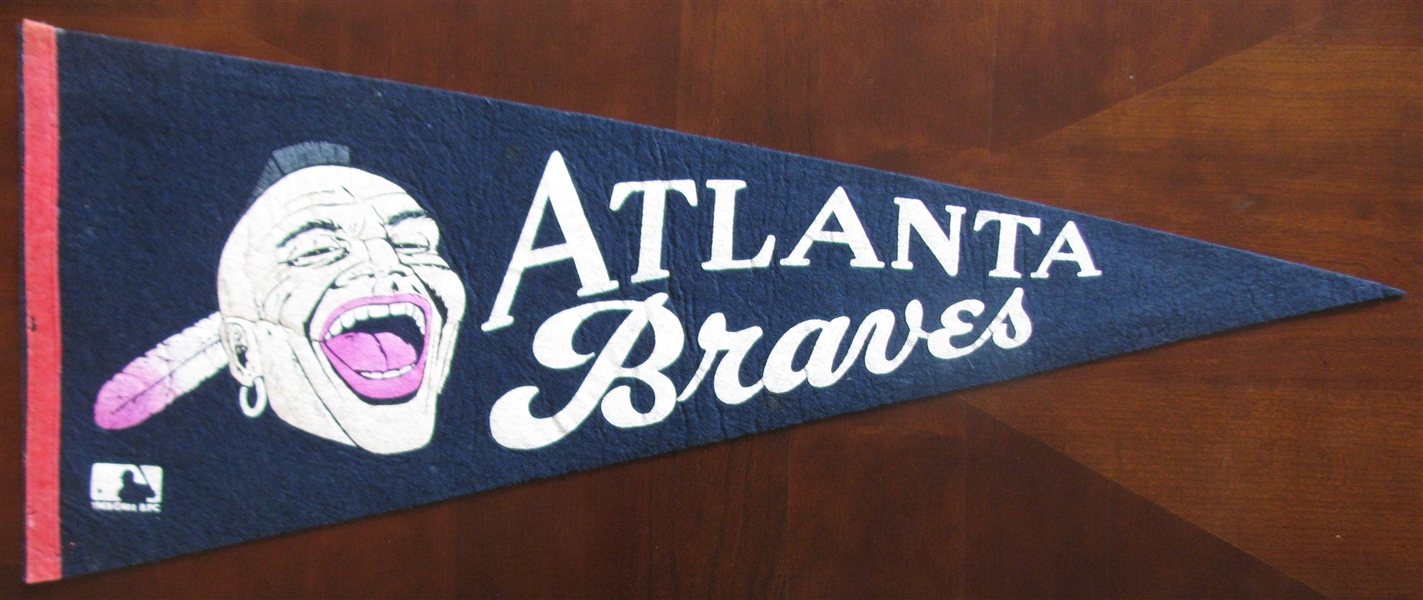 60's ATLANTA BRAVES BASEBALL PENNANT