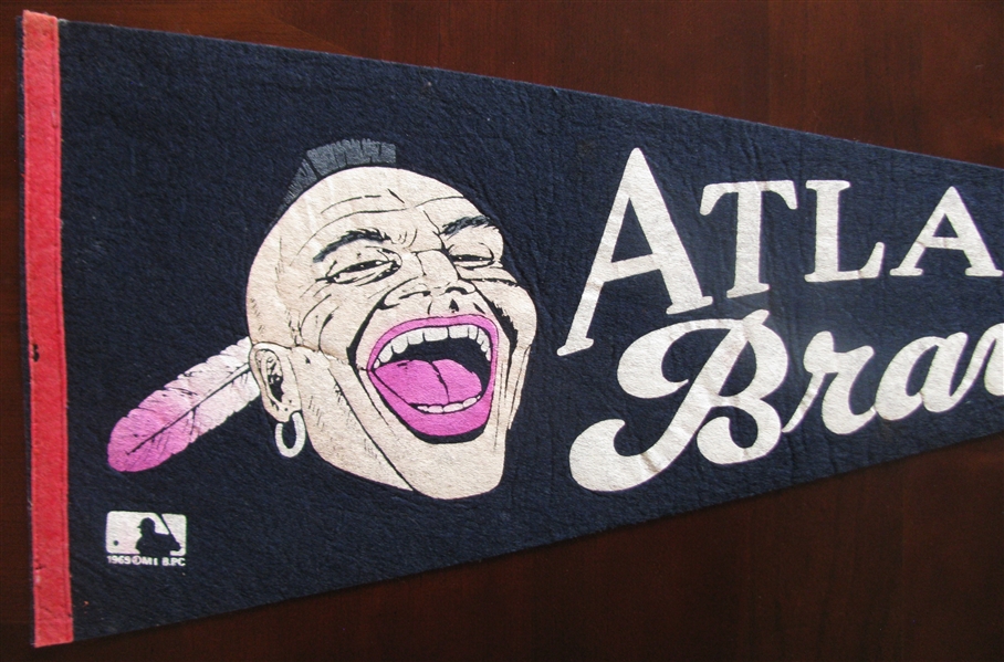 60's ATLANTA BRAVES BASEBALL PENNANT