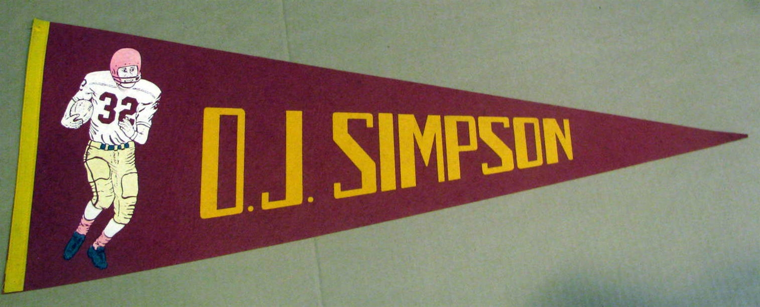 60's O.J. SIMPSON PENNANT