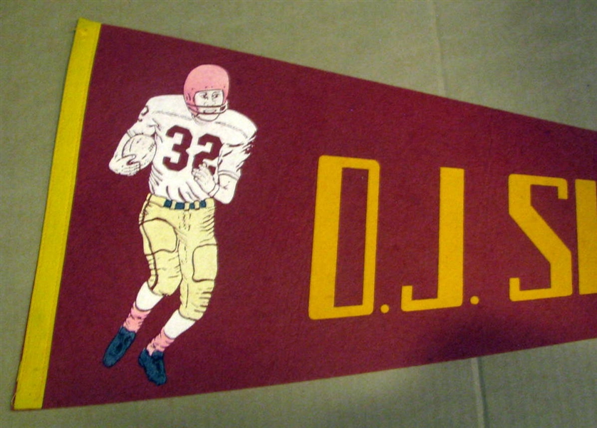 60's O.J. SIMPSON PENNANT