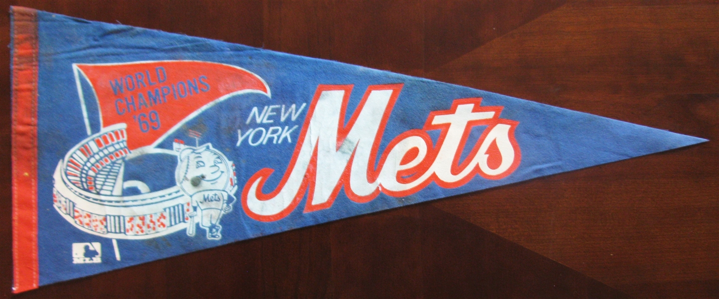 1969 NY METS WORLD CHAMPIONS BASEBALL PENNANT