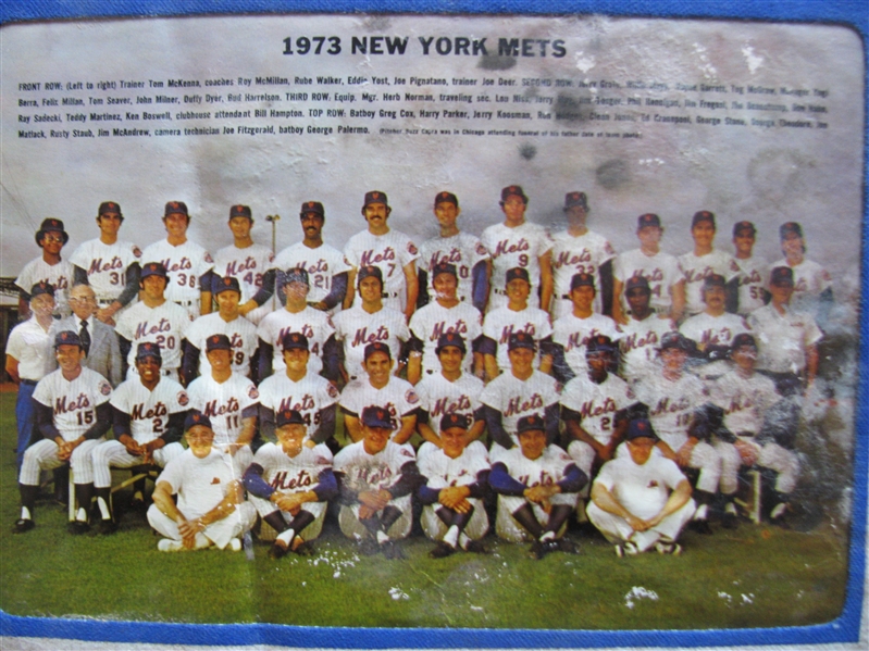 1973 NY METS TEAM PICTURE BASEBALL PENNANT