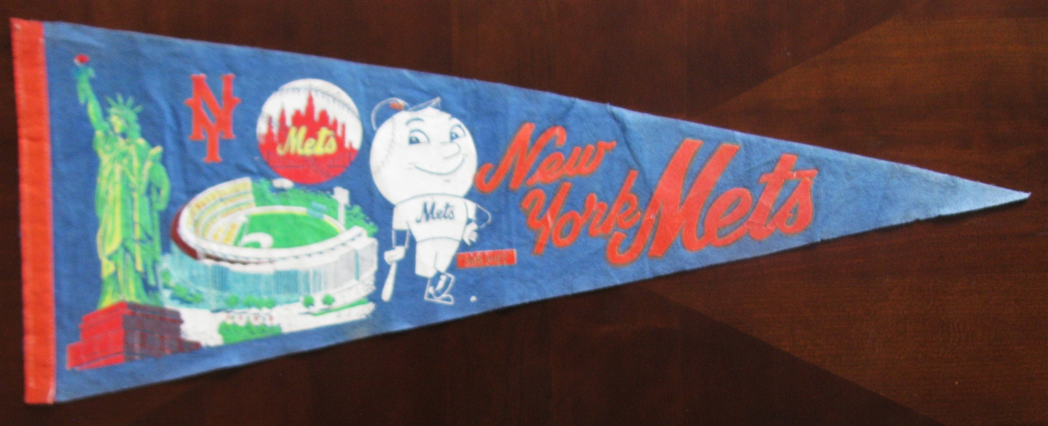 60's NY METS MR MET BASEBALL PENNANT