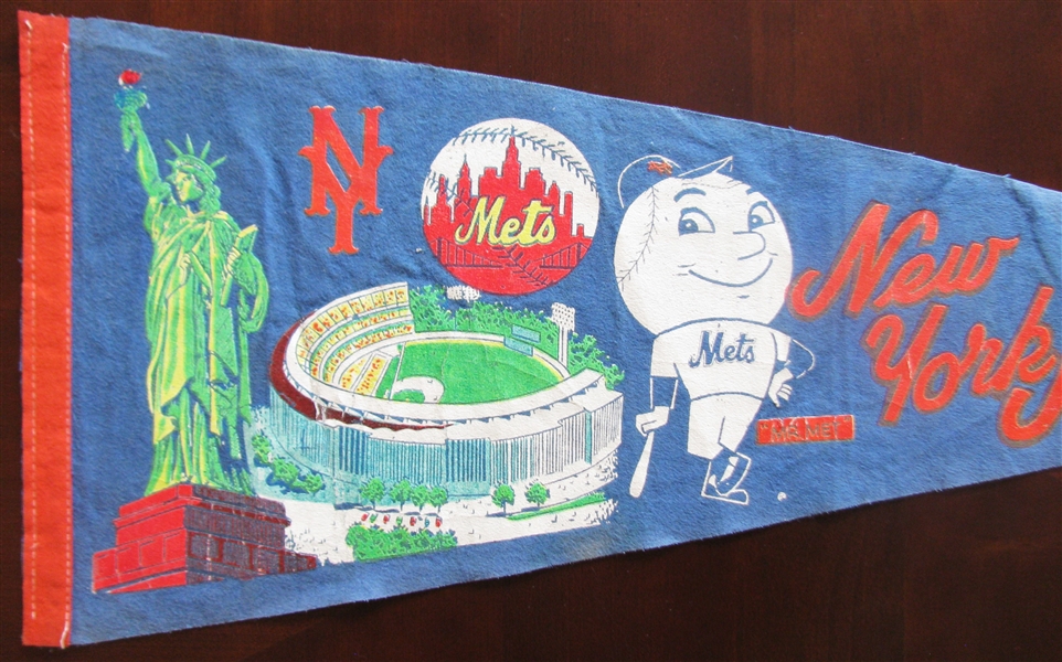 60's NY METS MR MET BASEBALL PENNANT