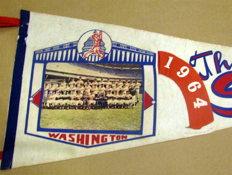 1964 WASHINGTON SENATORS PHOTO PENNANT