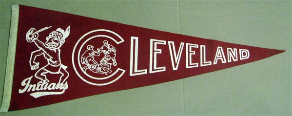 40's CLEVELAND INDIANS PENNANT