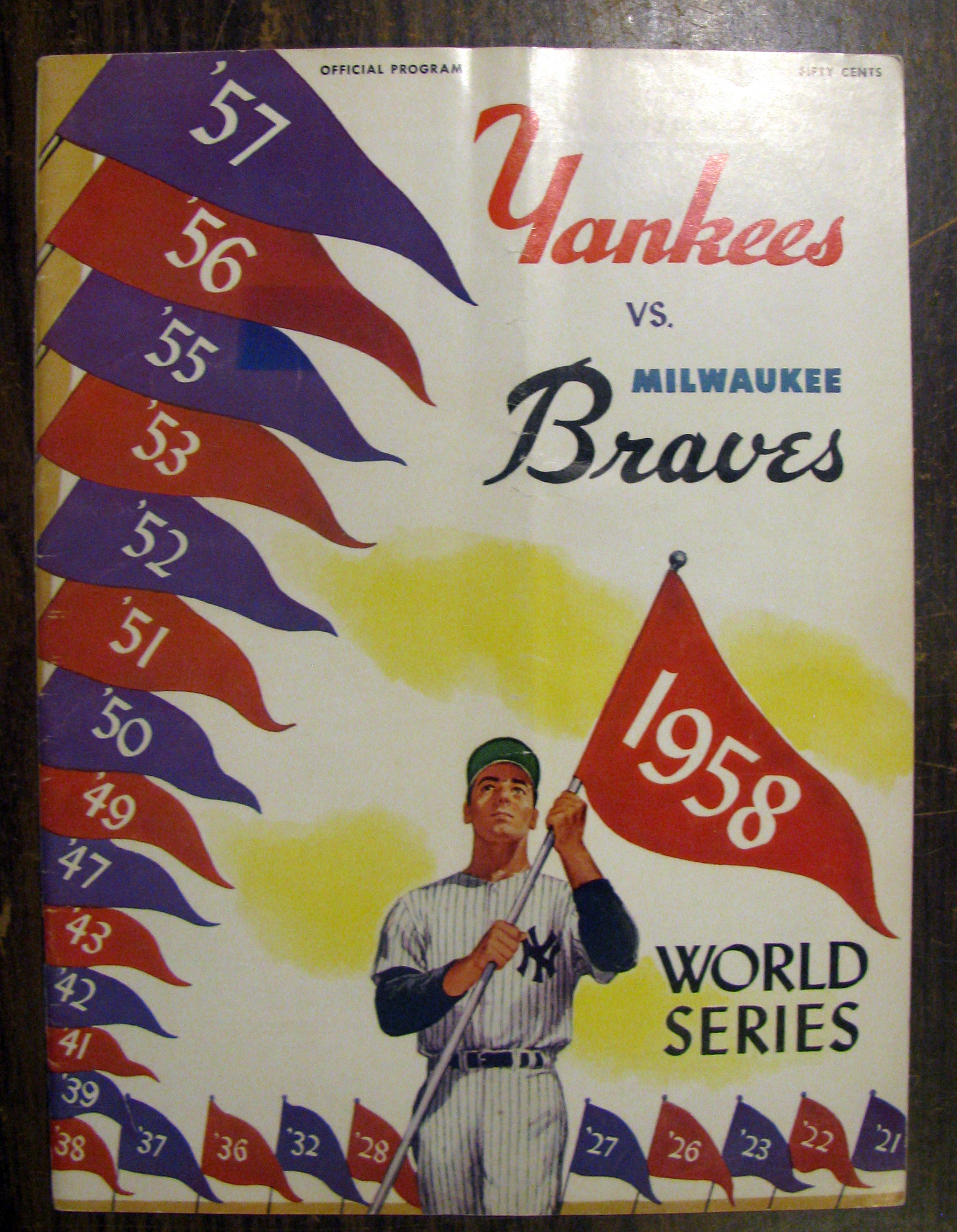 Lot Detail - New York Yankees vs. Milwaukee Braves 1958 World Series Program