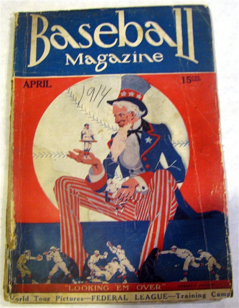 APRIL 1914 BASEBALL MAGAZINE w/FEDERAL LEAGUE ARTICLE