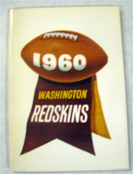 1960 WASHINGTON REDSKINS MEDIA GUIDE