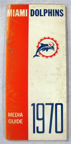 1970 MIAMI DOLPHINS MEDIA GUIDE