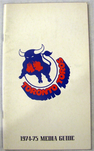 1974-75 WHA TORONTO TOROS MEDIA GUIDE