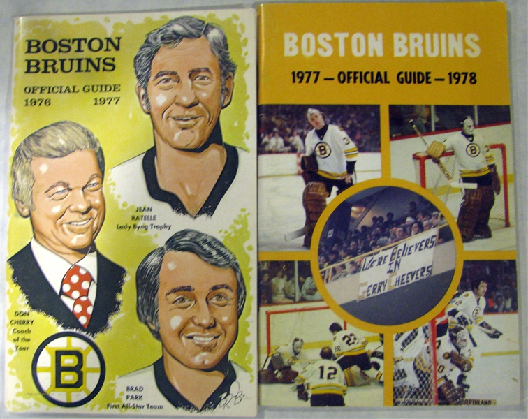 70's BOSTON BRUINS MEDIA GUIDES -(2)
