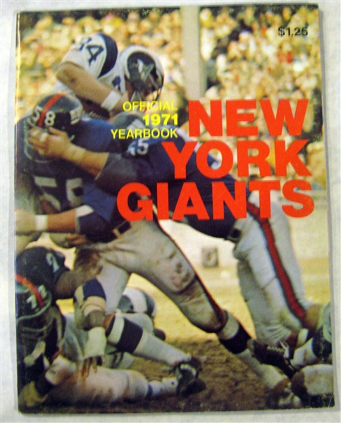 1971 NEW YORK GIANTS YEARBOOK