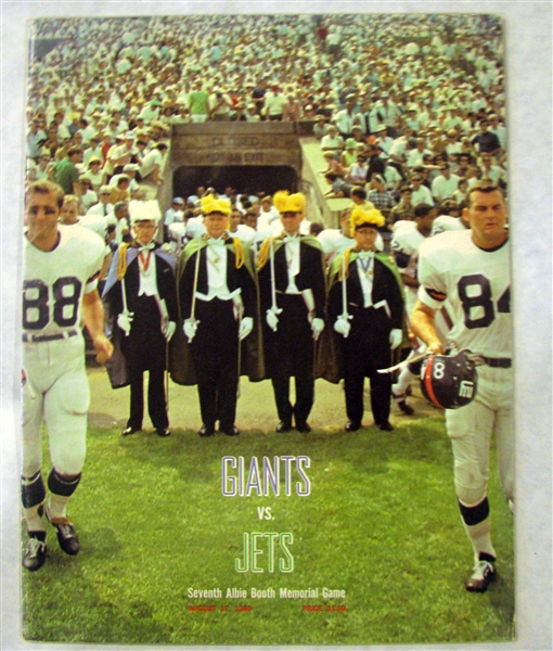 1969 NEW YORK GIANTS VS NEW YORK JETS PROGRAM - 1st GAME WITH THESE TEAMS