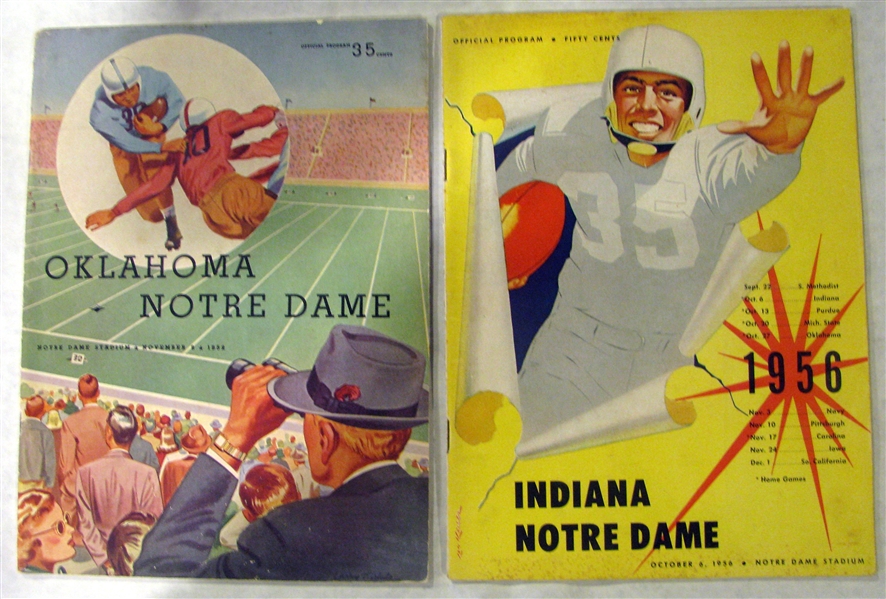 40's/50's LOT OF 5 NOTRE DAME FOOTBALL PROGRAMS