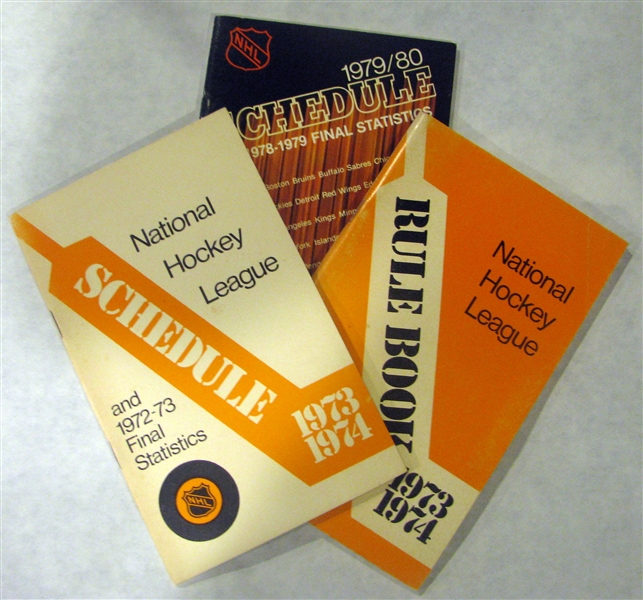 70's NHL SCHEDULE & RULES BOOKLETS -3