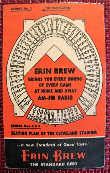 1951 CLEVELAND INDIANS OFFICIAL BASEBALL SCHEDULE BOOKLET