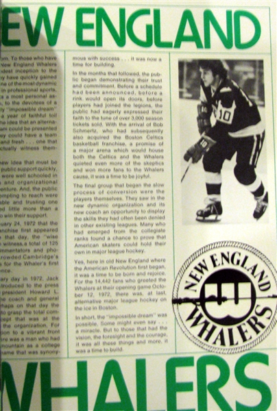 1972-73 WHA ACTION ANNUAL - 1st YEAR OF LEAGUE!