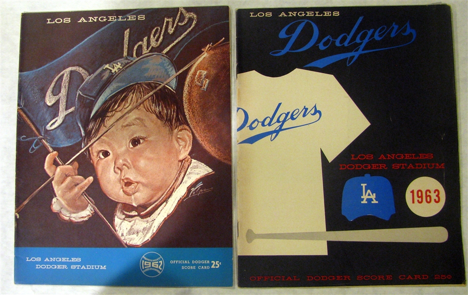 1962 & 1963 LOS ANGELES DODGERS PROGRAMS