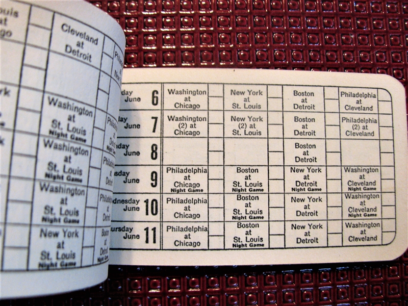 1953 AMERICAN LEAGUE POCKET SCHEDULE- CLEVELAND INDIANS ISSUE