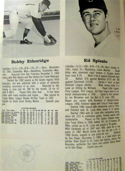 1969 & 1970 SAN DIEGO PADRES SCORECARD & PROGRAM - 1st & 2nd YEARS OF FRANCHISE