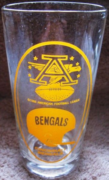 1968 CINCINNATI BENGALS AFL GLASS