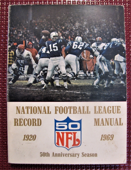 1969 NFL RECORD MANUAL 50TH ANNIVERSARY SEASON