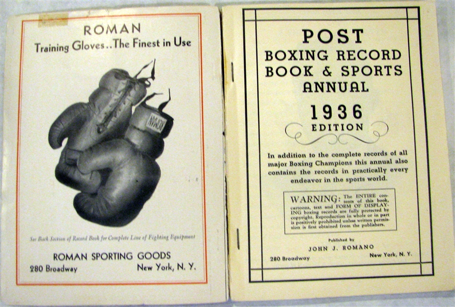 1936 POST BOXING RECORD