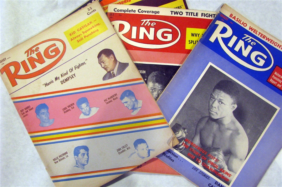 50's THE RING MAGAZINE - 5 ISSUES