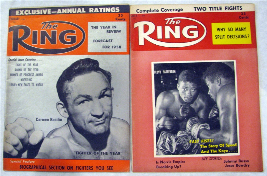 50's THE RING MAGAZINE - 5 ISSUES