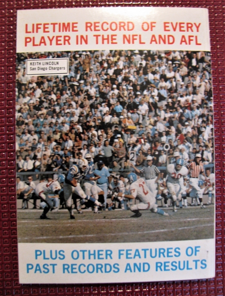1964 AFL & NFL PRO FOOTBALL RECORD BOOK w/ JIM BROWN COVER