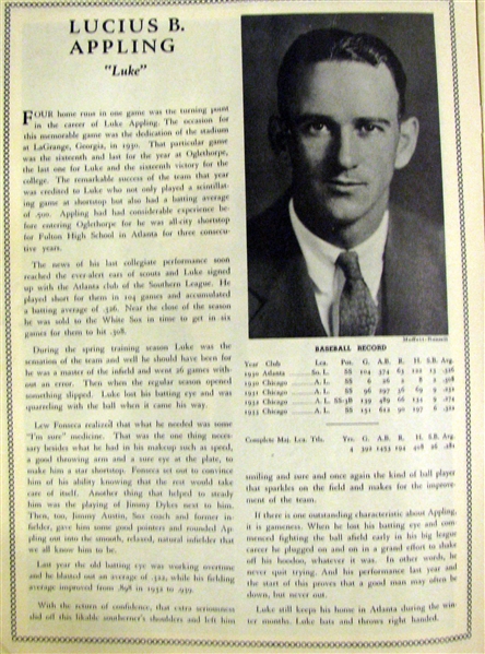 1934 CHICAGO WHITE SOX YEARBOOK