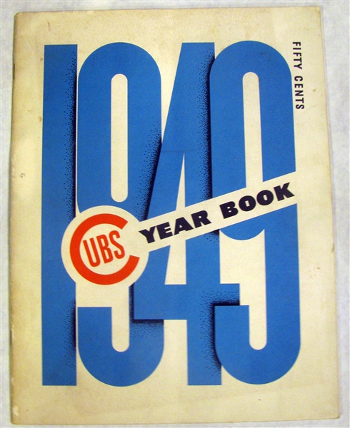 1949 CHICAGO CUBS YEARBOOK