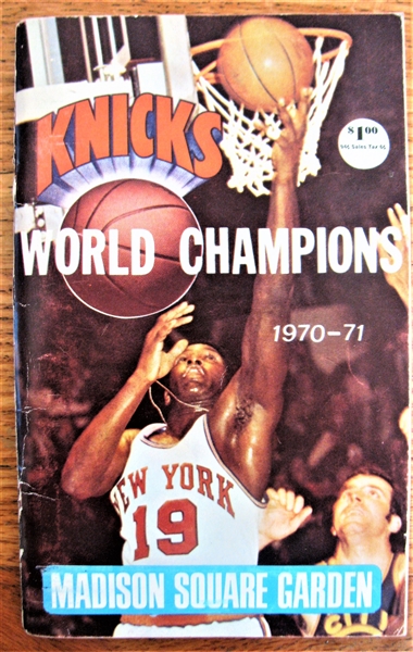 1970-71 NEW YORK KNICKS YEARBOOK - WORLD CHAMPIONS