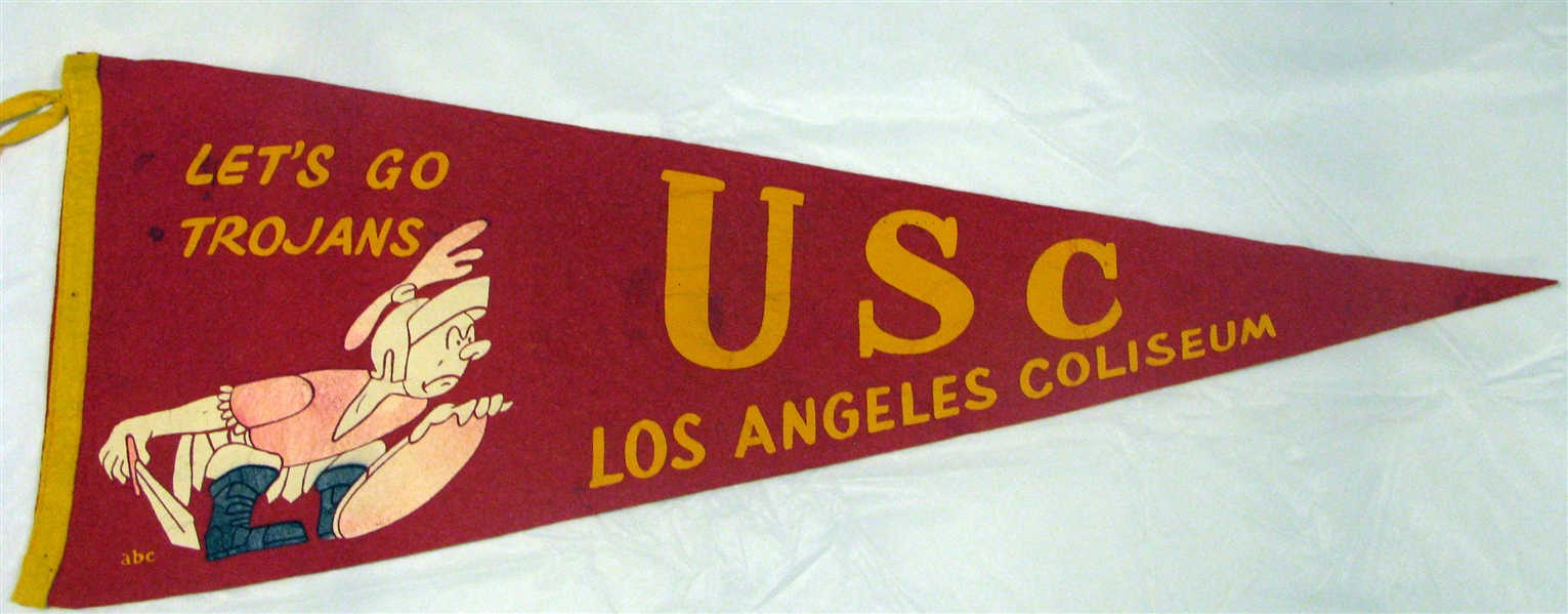 60's USC TROJANS PENNANT - MUST SEE!
