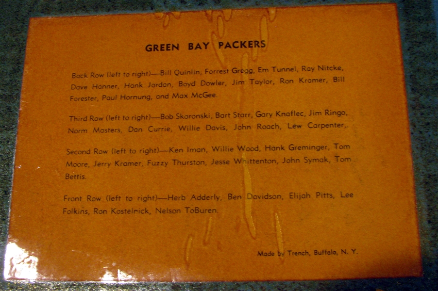 1961 GREEN BAY PACKERS PHOTO PENNANT - RARE!